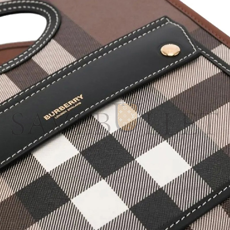 BURBERRY MINI POCKET TOTE BAG 80713861 (26.5*23*6cm)